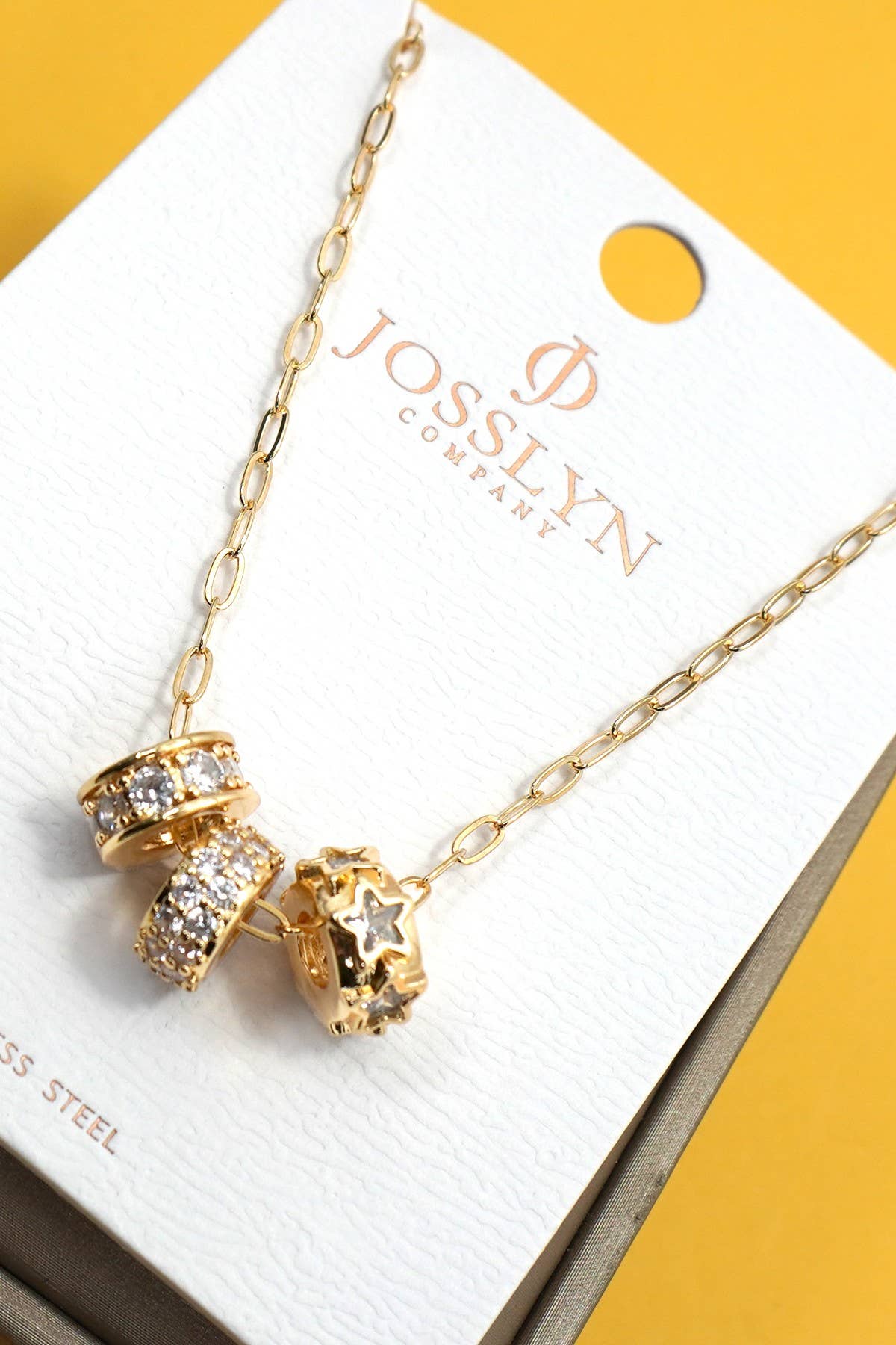 Gold Barrel Necklace