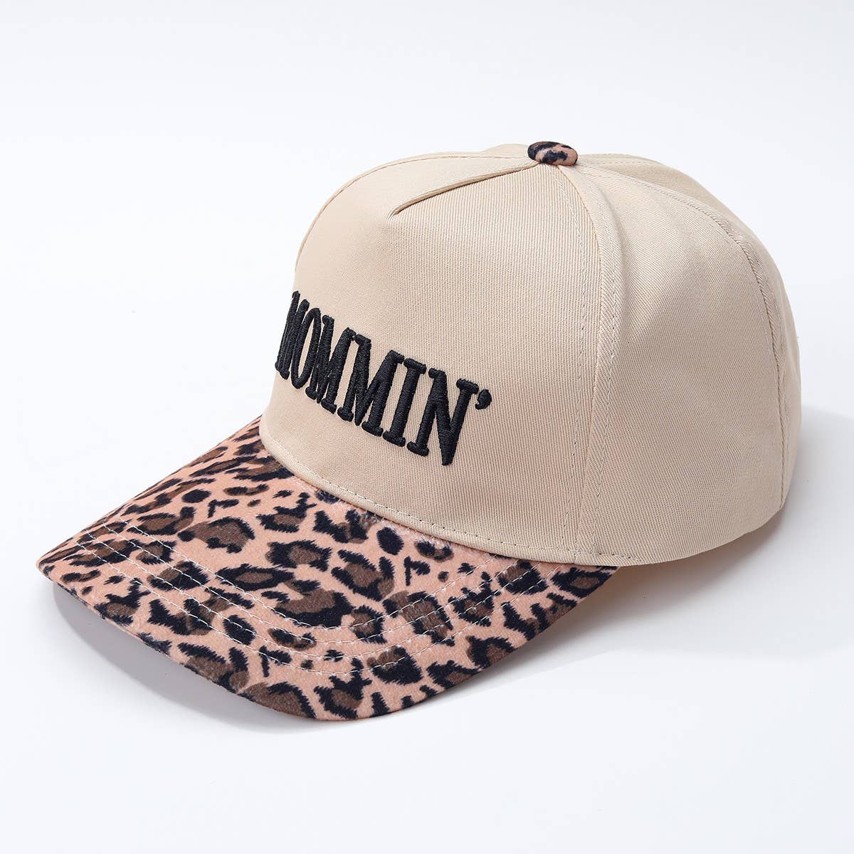 Mommin’ Leopard Embroidered Hat