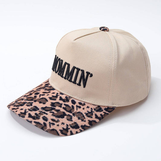 Mommin’ Leopard Embroidered Hat